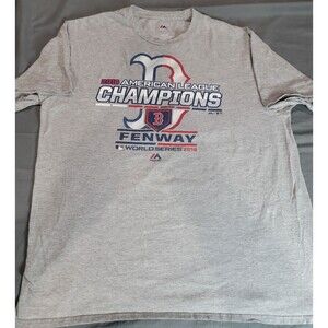MLB Boston Red Sox 2018 AL Champions T-Shirt XL Majestic World Series Fenway